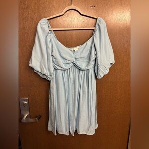 Altar’d State Light Blue Puff Sleeve Dress